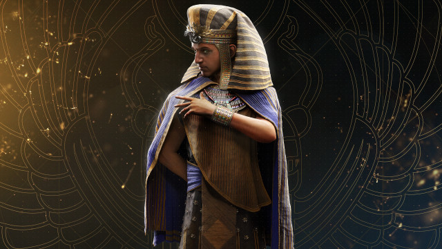 Man costume headdress gold background free wallpaper - medium preview image