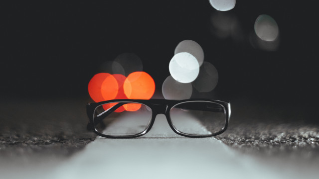 Glasses table blurry lights moon free wallpaper - medium preview image