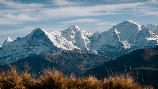 Mountain range snow capped blue #4 free wallpaper - medium preview image