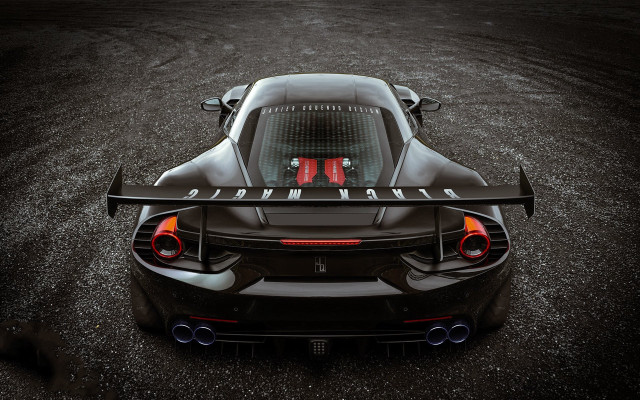Black sports car red taillight #2 free wallpaper - medium preview image