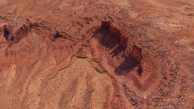 Desert rock formation bird eye free wallpaper - medium preview image