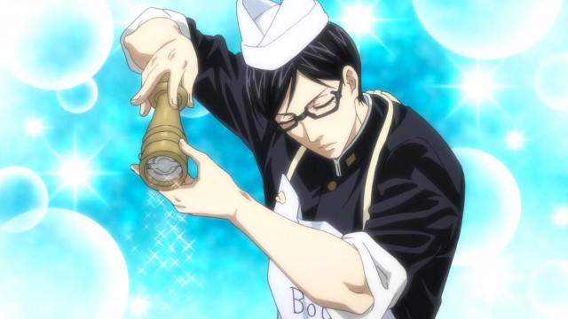 Man chef outfit holding bottle free wallpaper - medium preview image