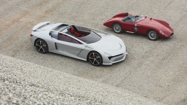 Two cars red silver gravel free wallpaper - medium preview image