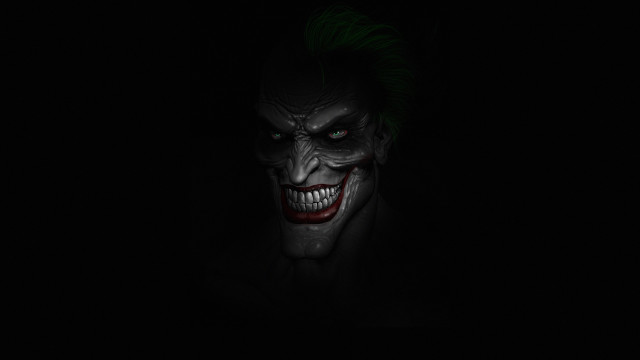Creepy joker green hair sinister free wallpaper - medium preview image