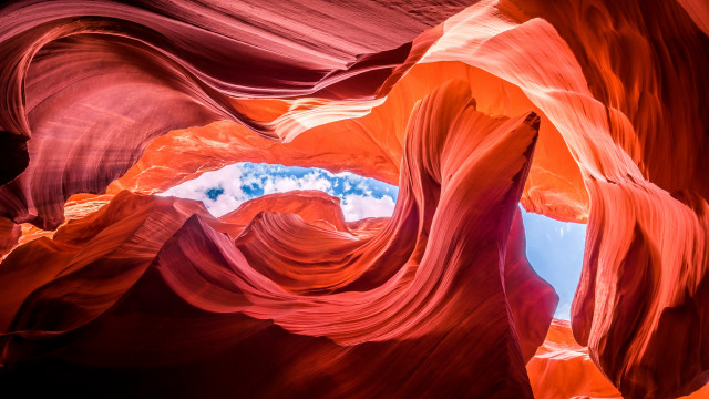 Canyon rock formation sunset cloudy free wallpaper - medium preview image