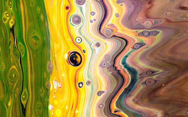 Multicolored liquid black dot green free wallpaper - medium preview image
