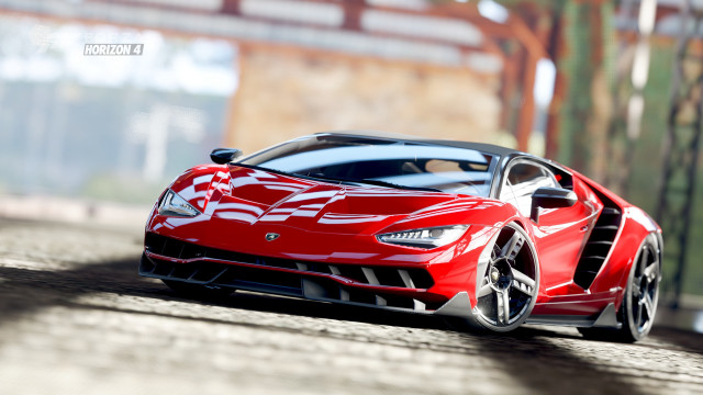 Red sports car brick wall #3 free wallpaper - medium preview image
