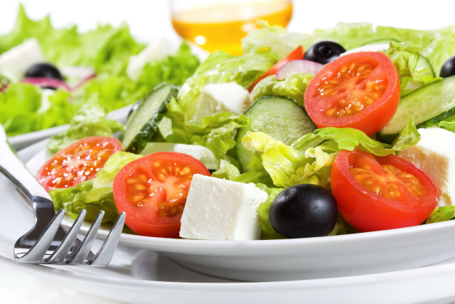 Salad tomatoes cucumbers olives feta free wallpaper - medium preview image