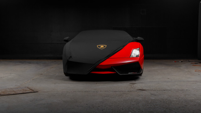 Red black sports car garage free wallpaper - medium preview image