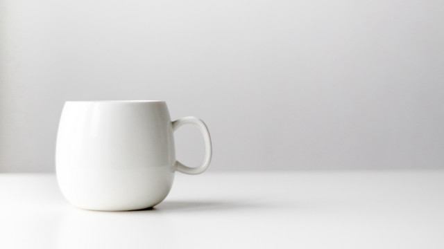 White coffee cup minimalist gradient free wallpaper - medium preview image