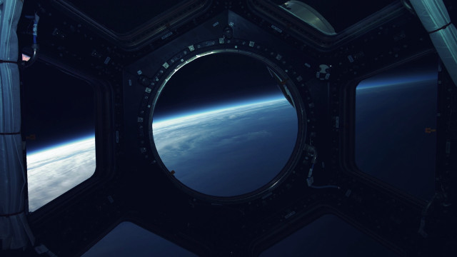 Earth view space station city free wallpaper - medium preview image