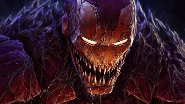 Demonic creature sharp teeth glowing free wallpaper - medium preview image