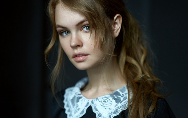 Anka zhuravleva gothic portrait blonde free wallpaper - medium preview image