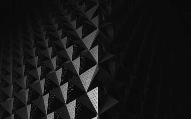 Black white building triangular clock free wallpaper - medium preview image