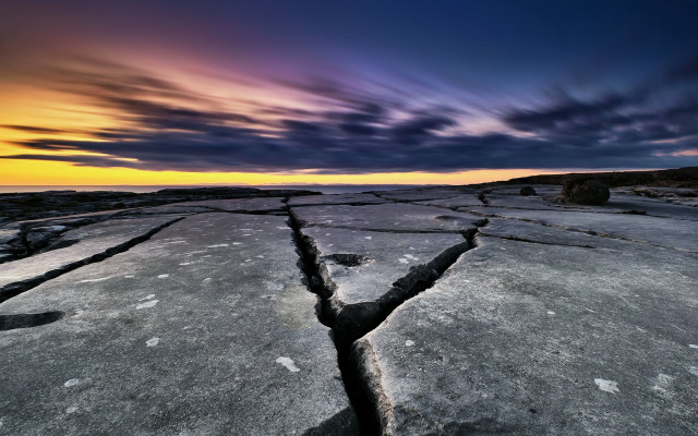 Crack sky clouds sunset beach free wallpaper - medium preview image