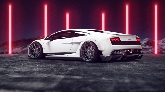 White sports car red light #9 free wallpaper - medium preview image