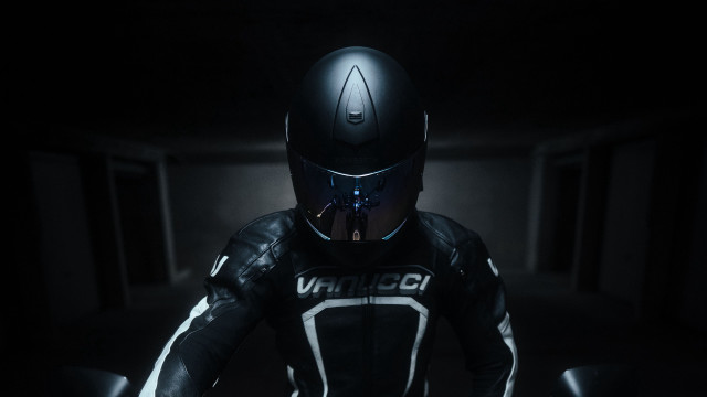 Man helmet suit motorcycle dark free wallpaper - medium preview image
