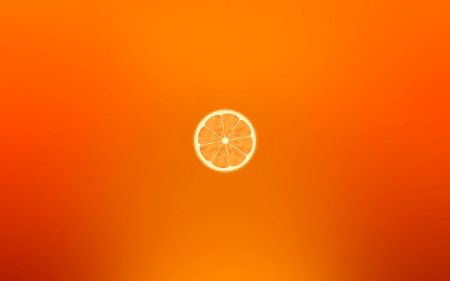 Orange slice minimalist 3d render #3 free wallpaper - medium preview image