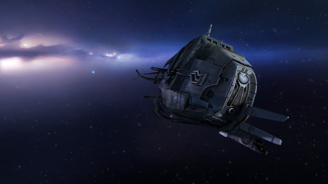 Space station galaxy starry sky free wallpaper - medium preview image
