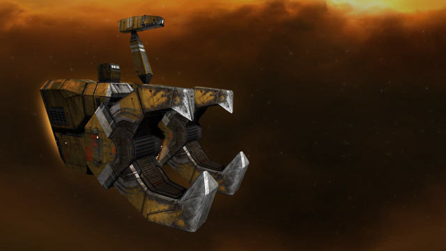 Sci fi spacecraft cityscape milkyway free wallpaper - medium preview image