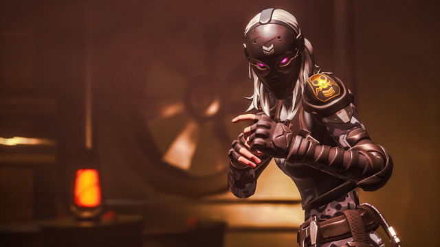 Futuristic woman armor clock yellow free wallpaper - medium preview image