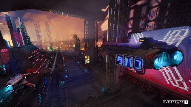 Futuristic city neon lights cyberpunk #2 free wallpaper - medium preview image