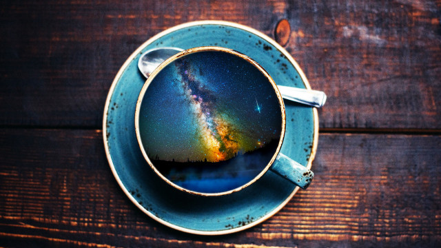 Cosmo alexander galaxy wooden table free wallpaper - medium preview image