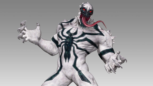 White spiderman red nose black free wallpaper - medium preview image