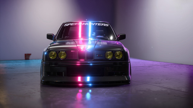 Police car hood light shining free wallpaper - medium preview image