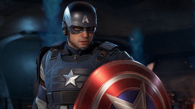 Captain america shield dark room free wallpaper - medium preview image