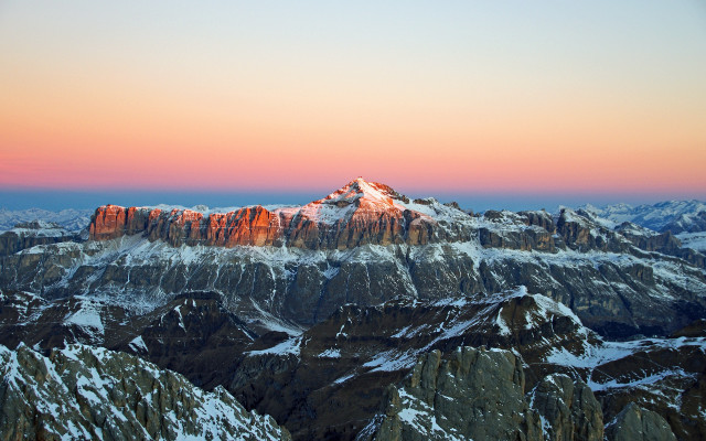 Mountain range pink sky snow #6 free wallpaper - medium preview image