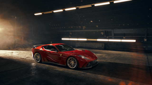 Red sports car dark garage #4 free wallpaper - medium preview image