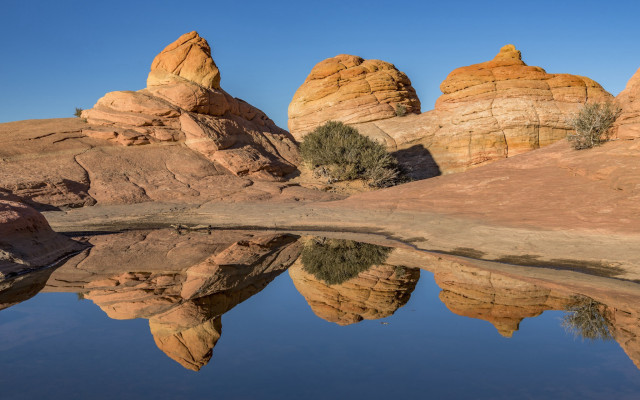 Mountain lake rocks land art free wallpaper - medium preview image