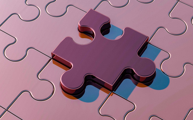 Purple puzzle pieced background heart free wallpaper - medium preview image