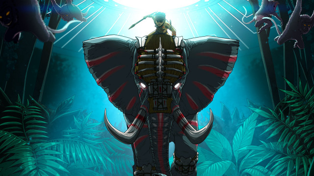 Jungle elephant man light cat free wallpaper - medium preview image