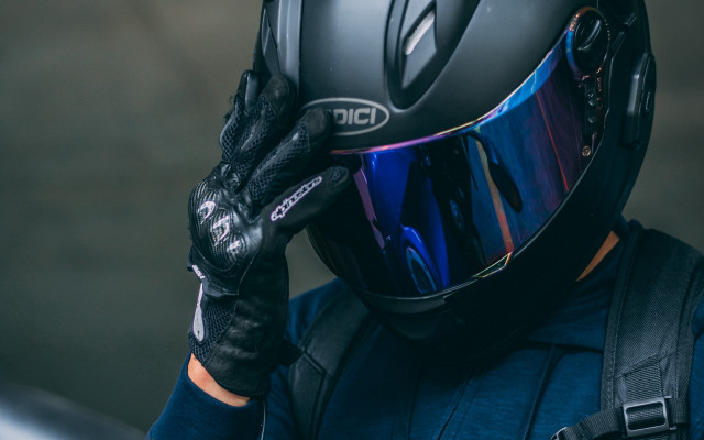 Helmet glove motorcycle panfuturism portrait free wallpaper - medium preview image