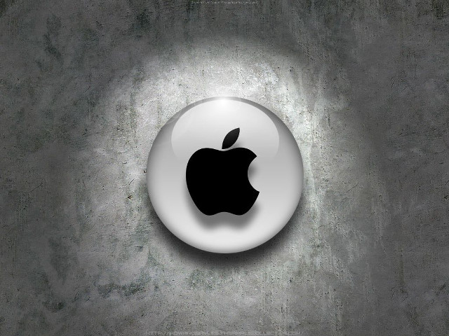 Apple logo dark room concrete free wallpaper - medium preview image