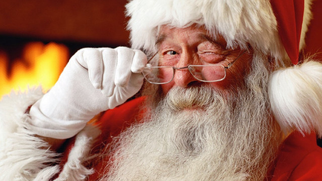 Santa man surprised glass tube free wallpaper - medium preview image