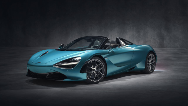 Blue sports car dark spotlight free wallpaper - medium preview image