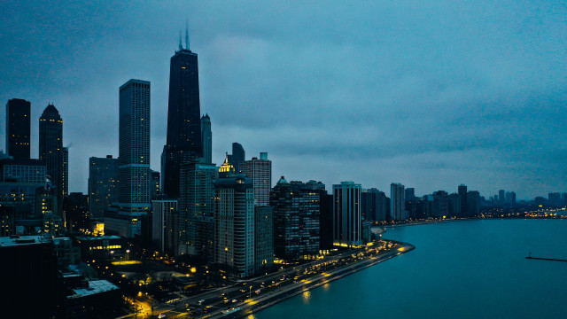 City skyline river bridge night #6 free wallpaper - medium preview image