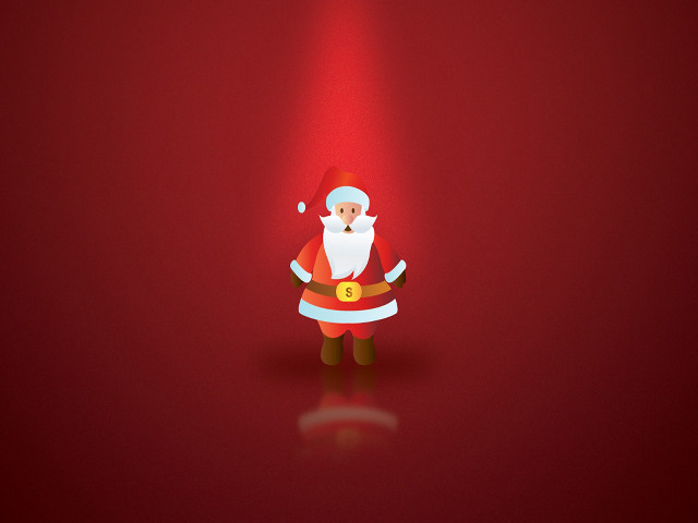 Santa clause red background spotlight #4 free wallpaper - medium preview image