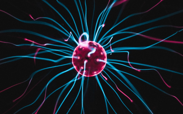 Red blue plasma glowing graphics free wallpaper - medium preview image