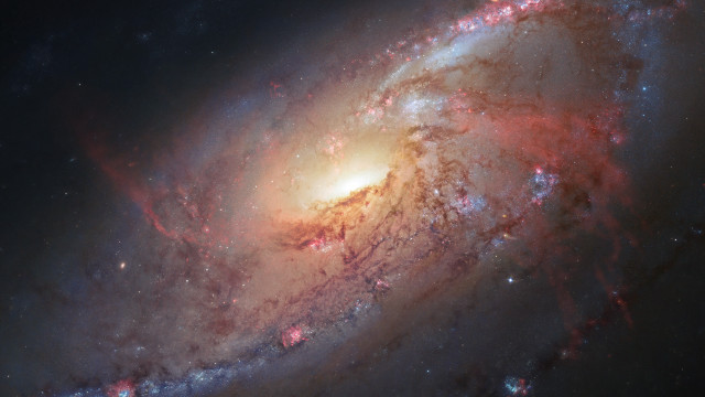 Colorful spiral space galaxy moon free wallpaper - medium preview image
