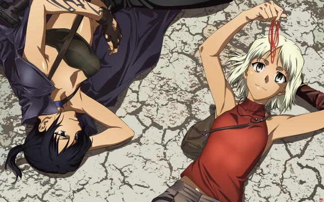 Anime characters laying hands hips free wallpaper - medium preview image