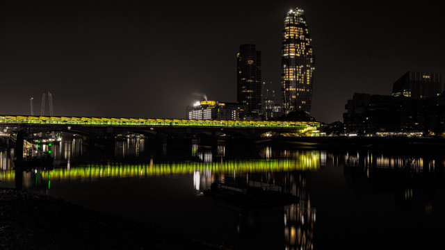 Bridge city night lights river #2 free wallpaper - medium preview image