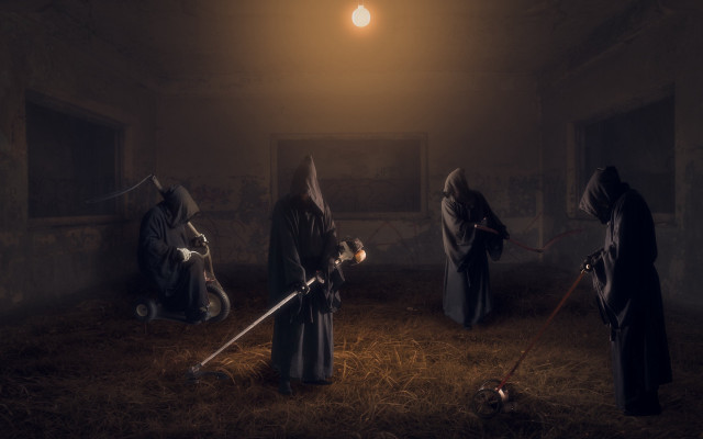 Dark surrealist hunter moonlight children free wallpaper - medium preview image