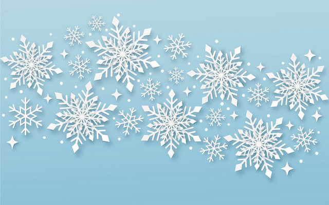 Snowflake paper blue background christmas free wallpaper - medium preview image