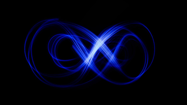Blue light painting letter w free wallpaper - medium preview image