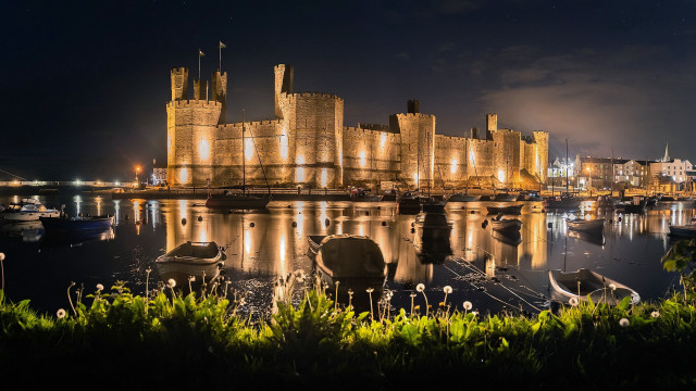 Castle bridge water night cityscape #2 free wallpaper - medium preview image