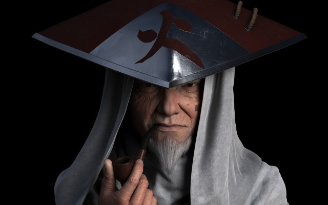Old man hat cigarette beard free wallpaper - medium preview image